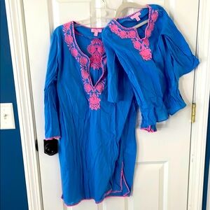 Lilly Pulitzer mommy and mini Embroidered swimsuit coverups